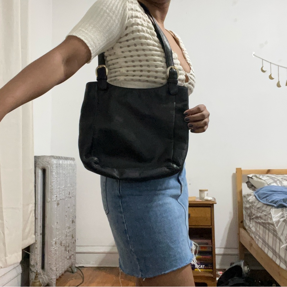 A. Giannetti Black small Leather Tote Shoulder Bag - Picture 4 of 13